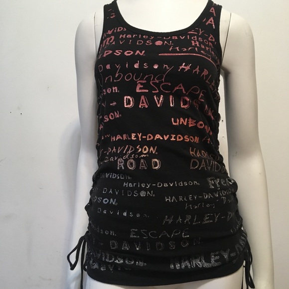 Harley-Davidson Tops - Harley Davidson Side Tie Glittered Tank